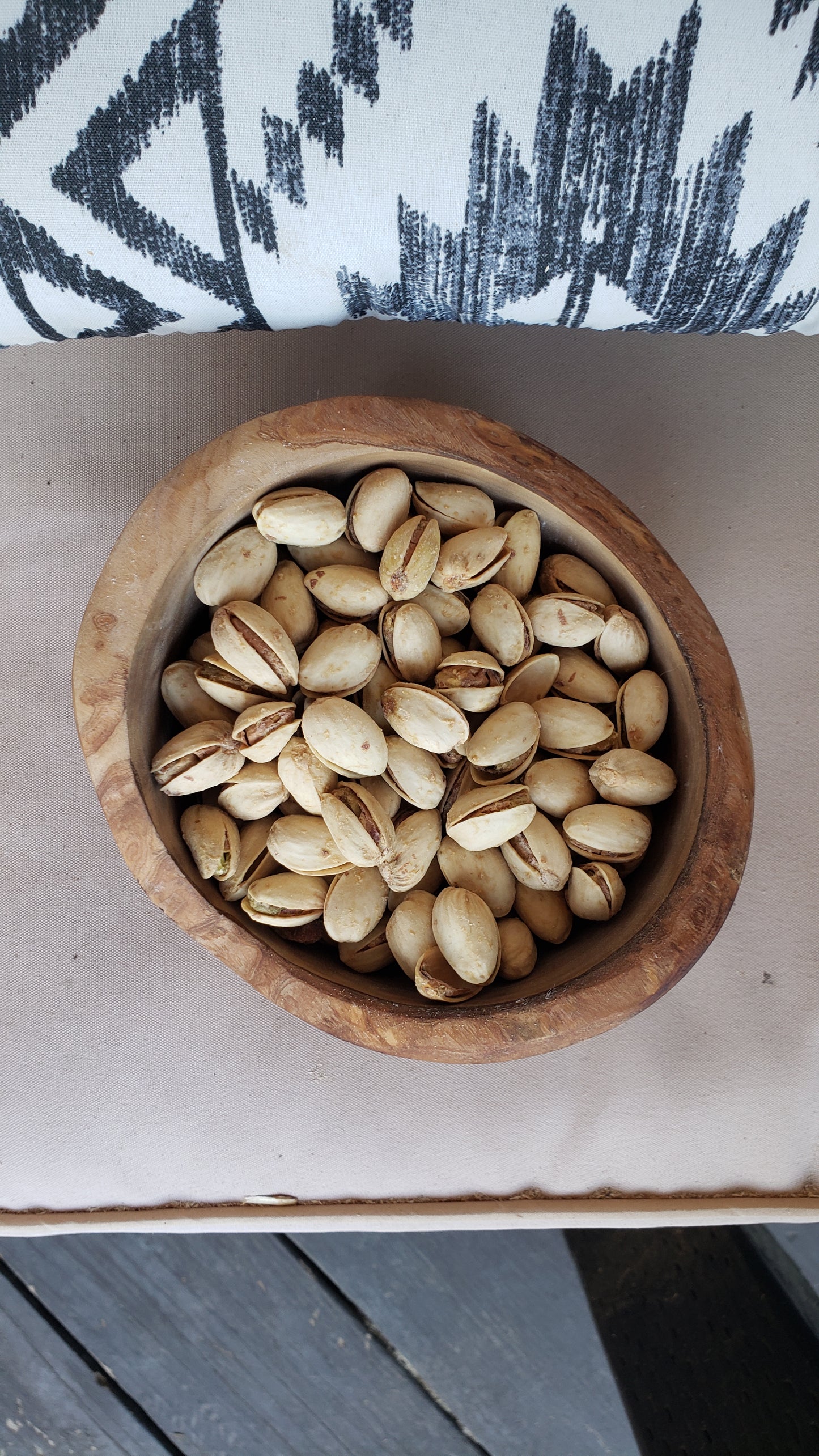 Rustic Tunisian Olive Wood Snack Bowl