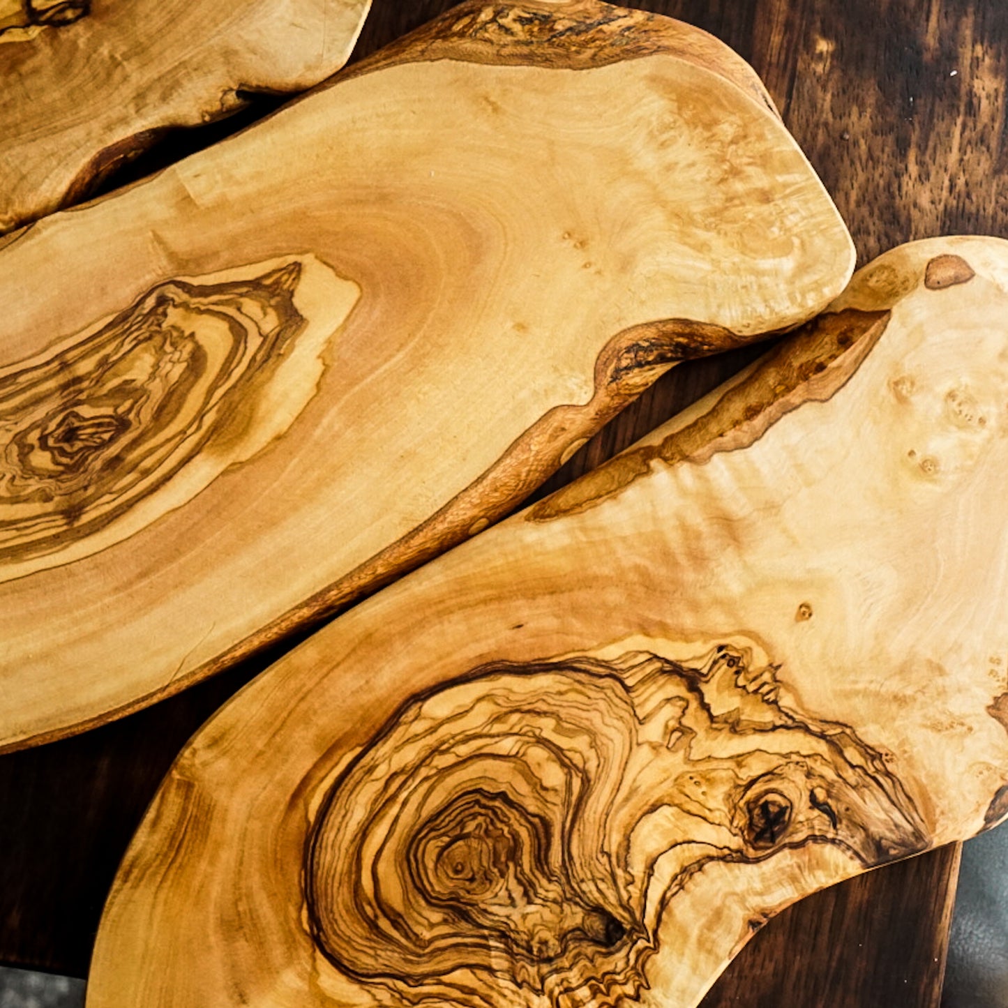 Tunisian Olive Wood Slab Cutting Board