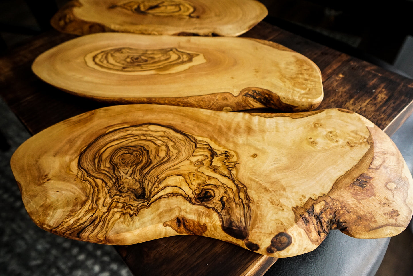 Tunisian Olive Wood Slab Cutting Board