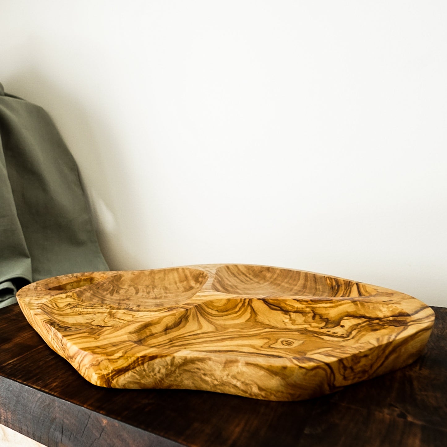 Tunisian Natural Olive Wood Appetizer Tray