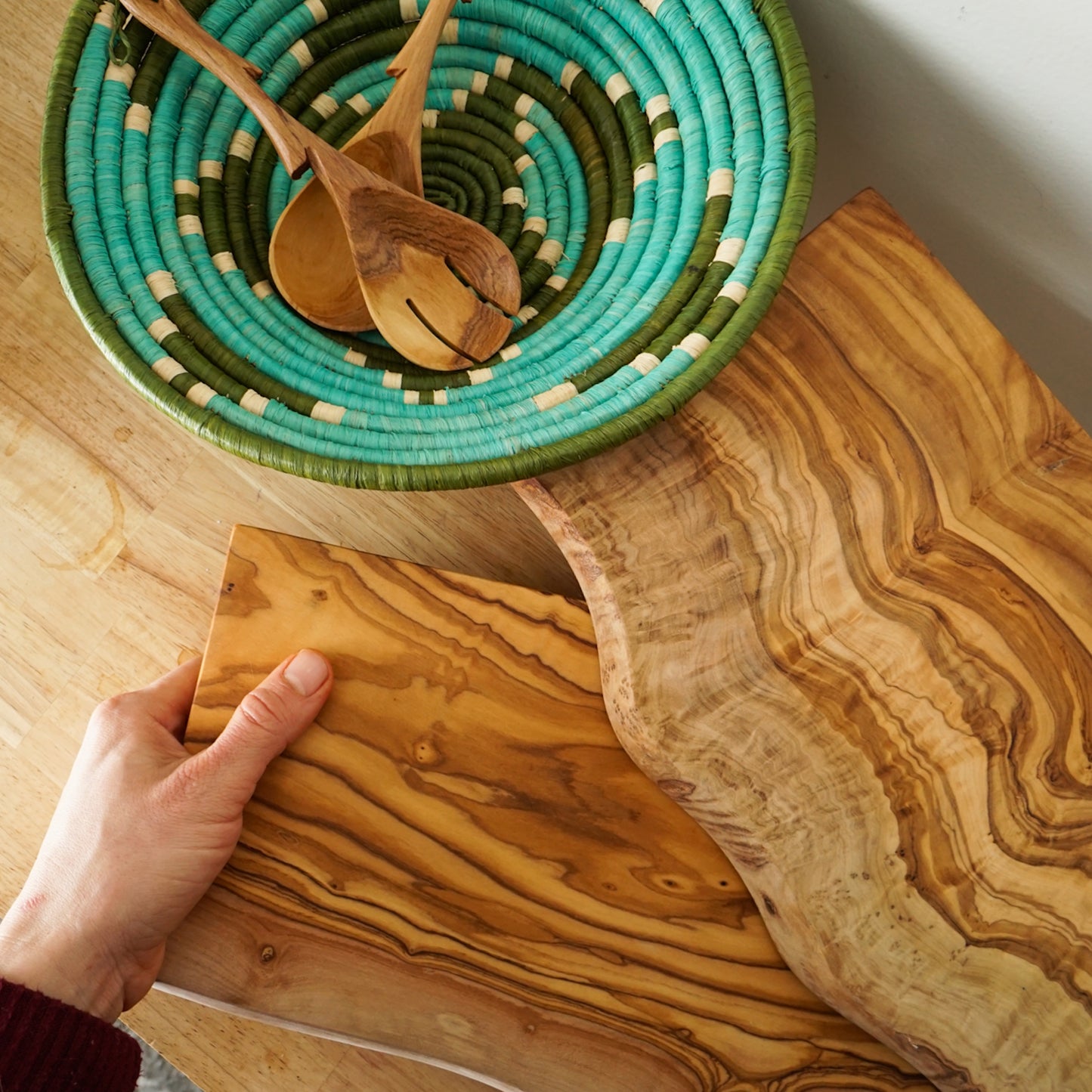 Branch Handle Wood Serving Utensils Set