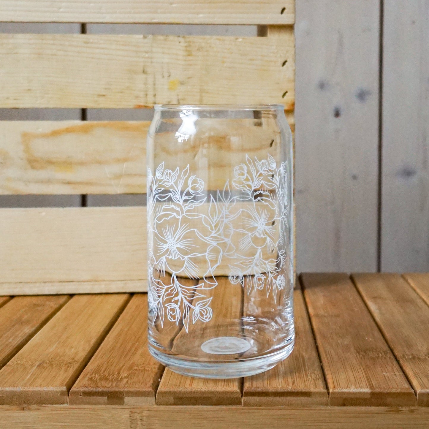 Soda Can Shaped Glass, Peony