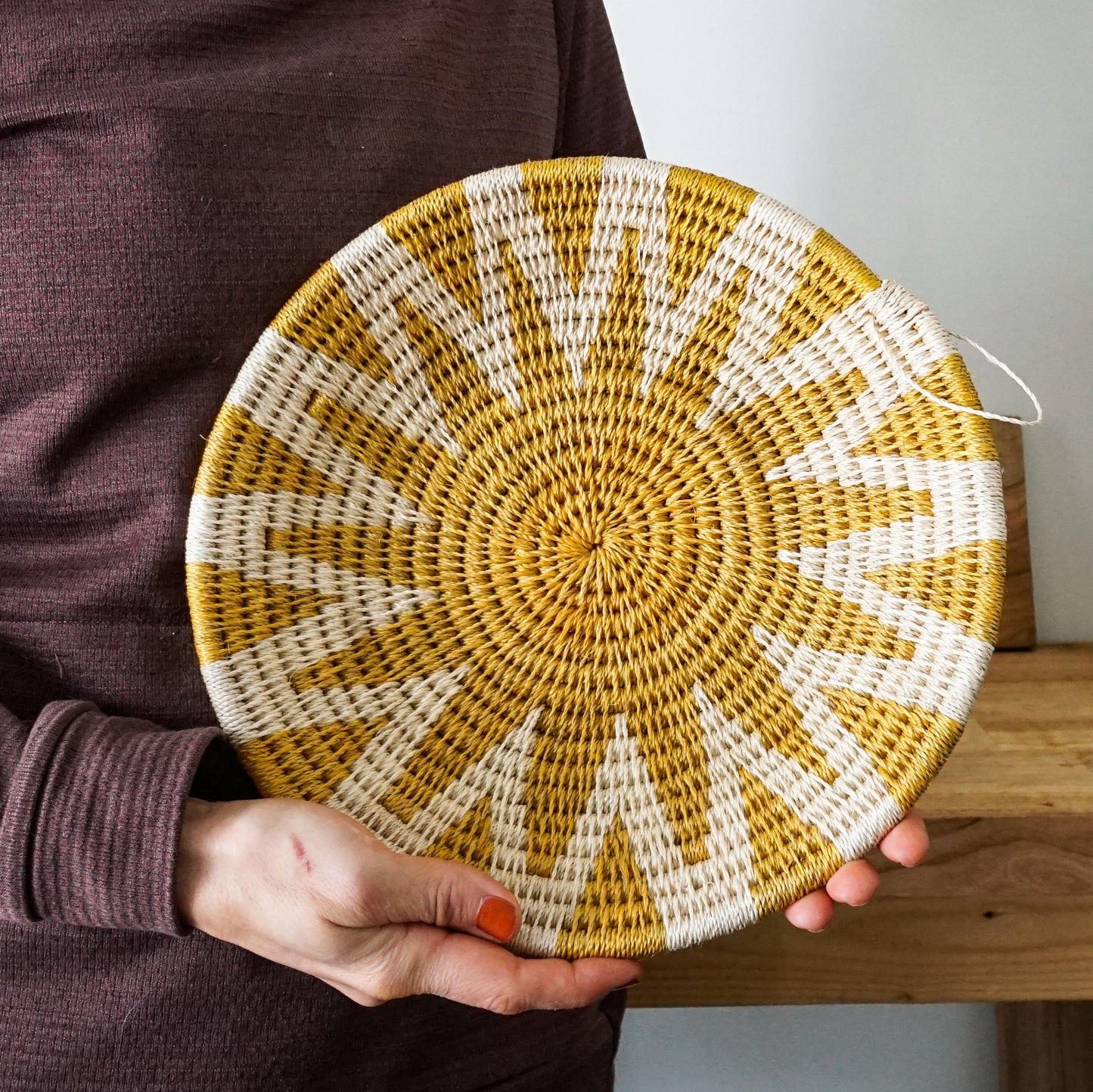 Large Zimbabwe Yellow Sisal Basket