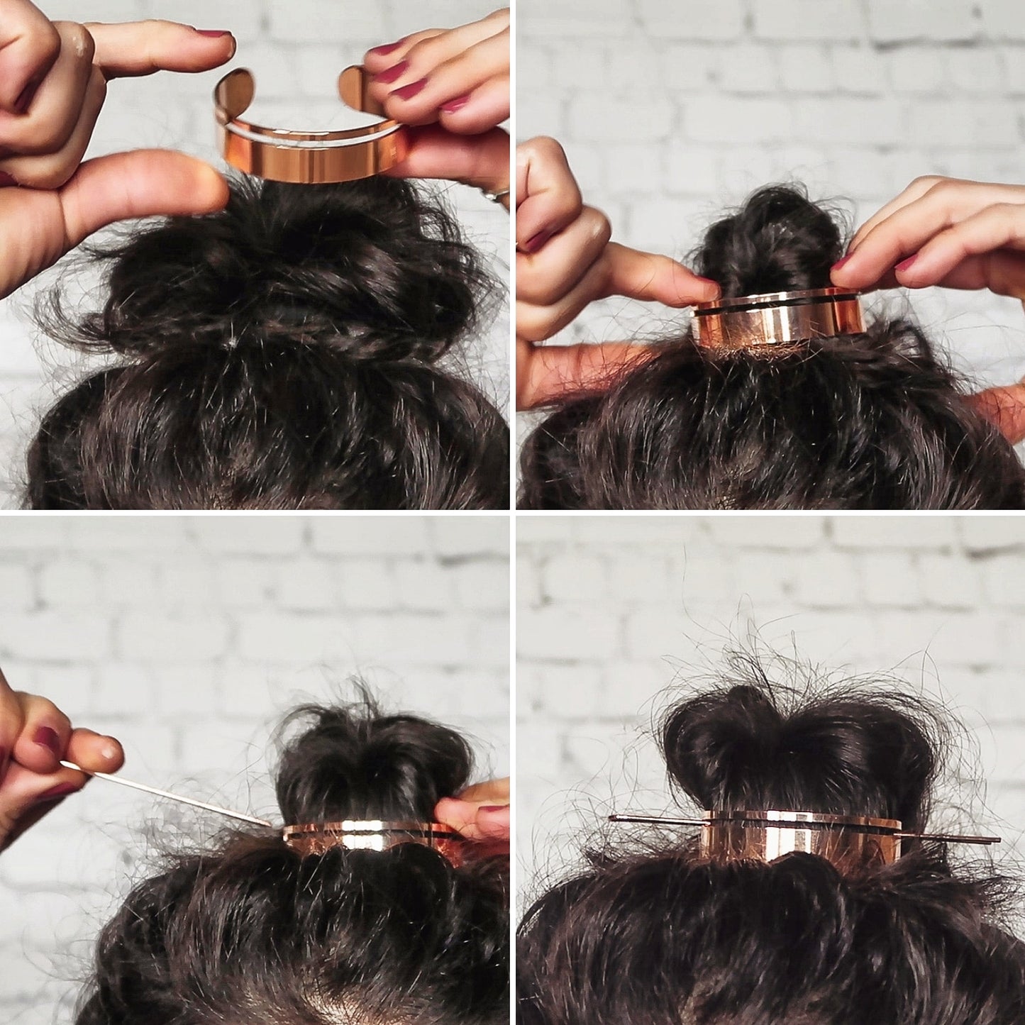 Polished Bun Cuff with Hair Stick