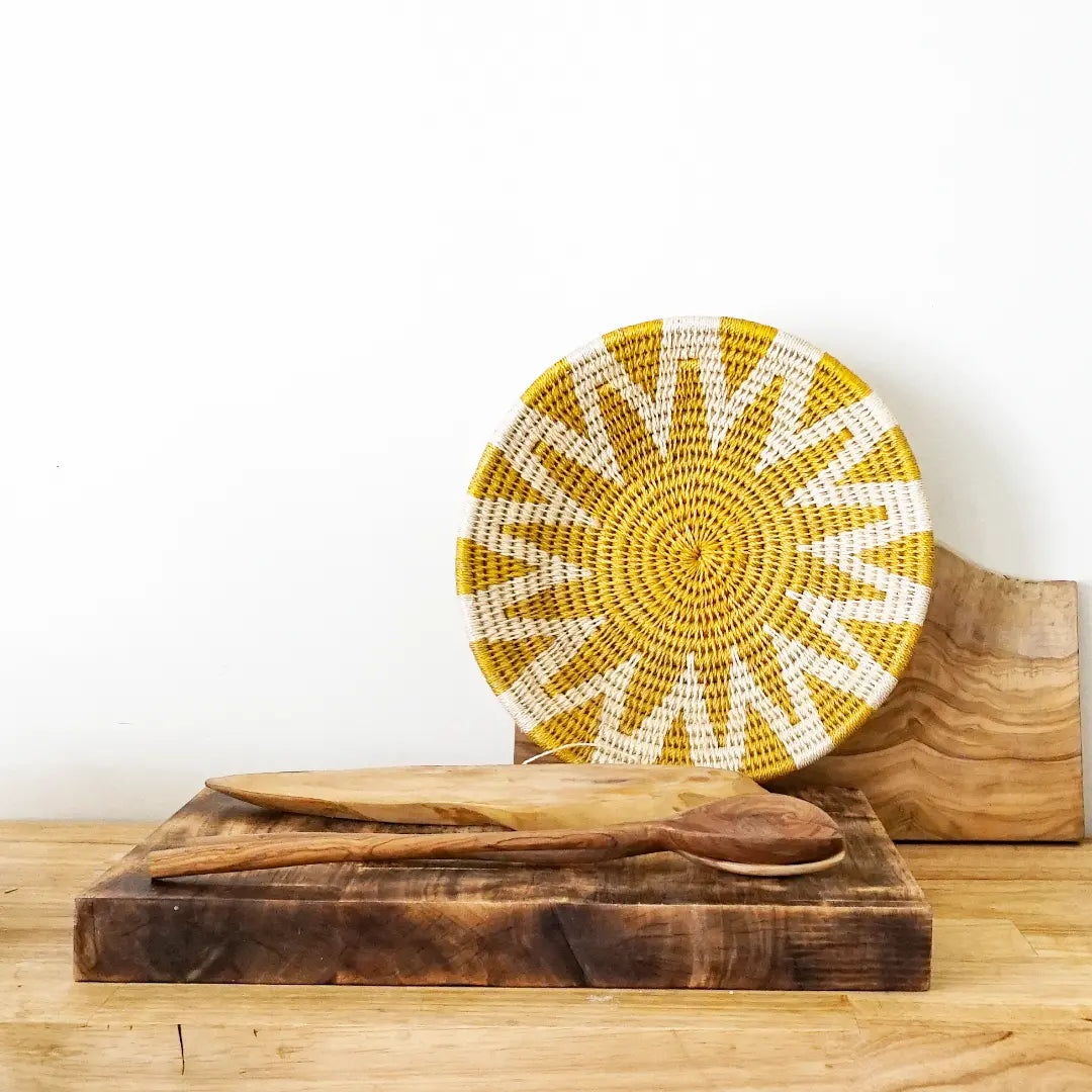 Large Zimbabwe Yellow Sisal Basket