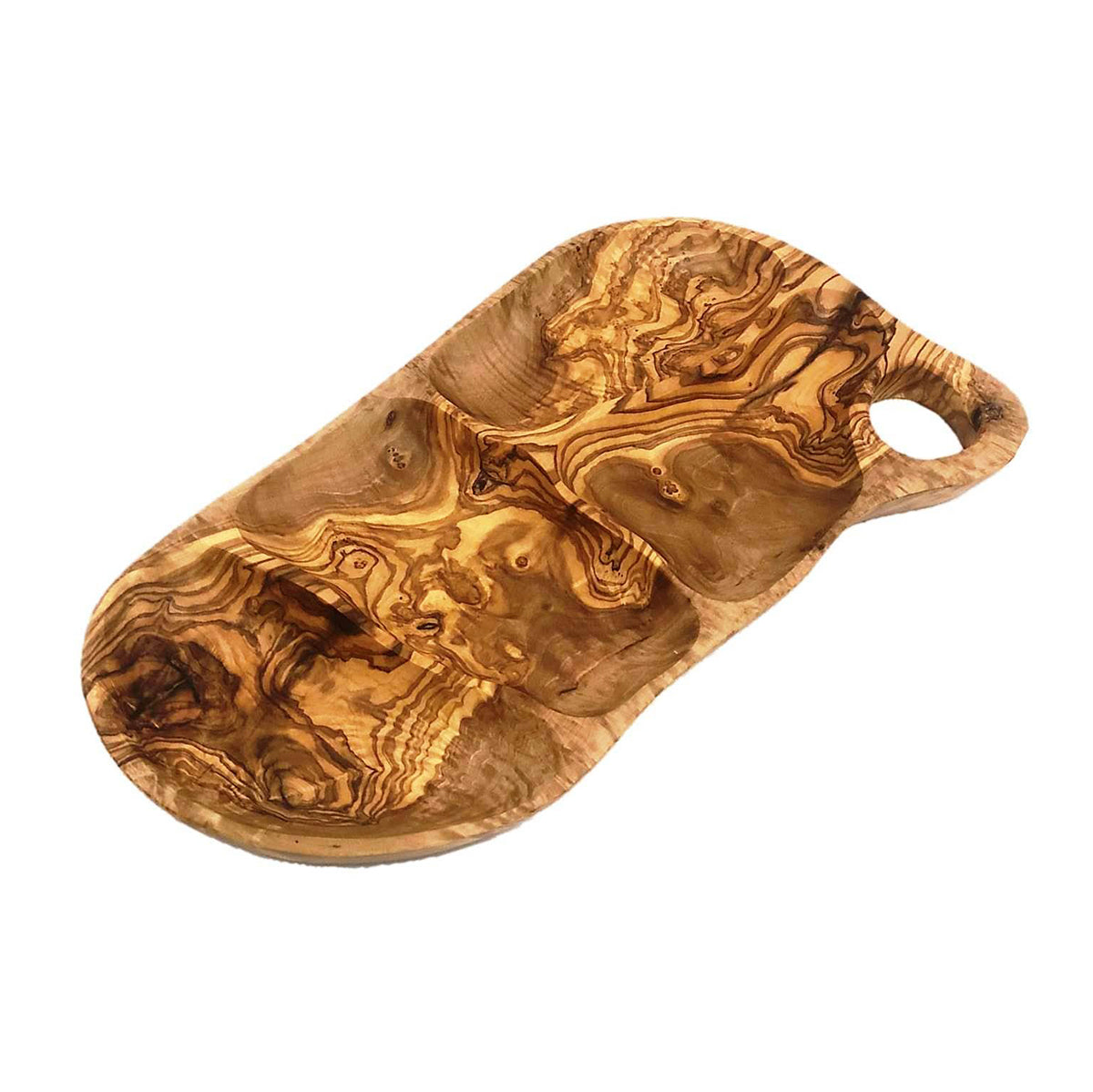 Tunisian Natural Olive Wood Appetizer Tray