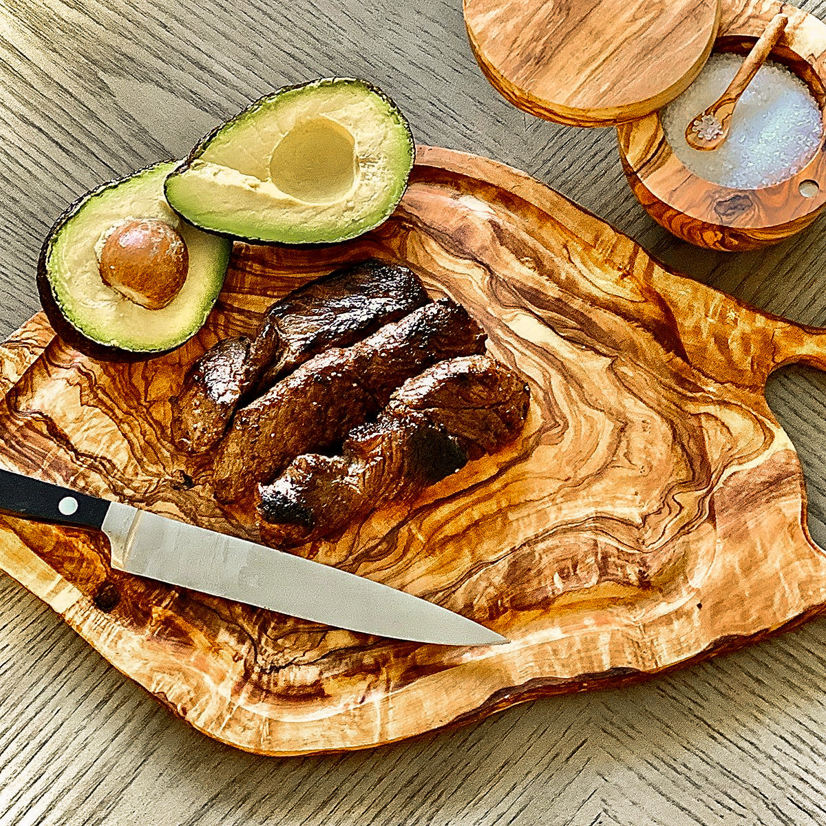 The Live Edge - Olive Wood Cutting Board for Kitchen | Wood Slab for Meat  Cheese & Bread Cutting