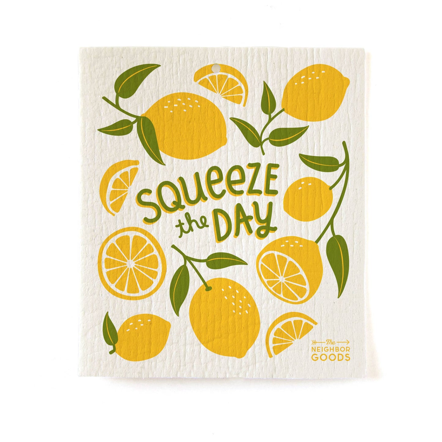 Lemon Dish Towel + Dish Cloth Set