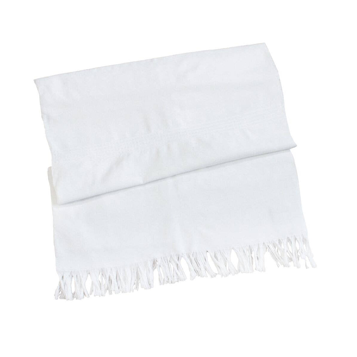 Natural Cotton Stripe Woven Table Runner