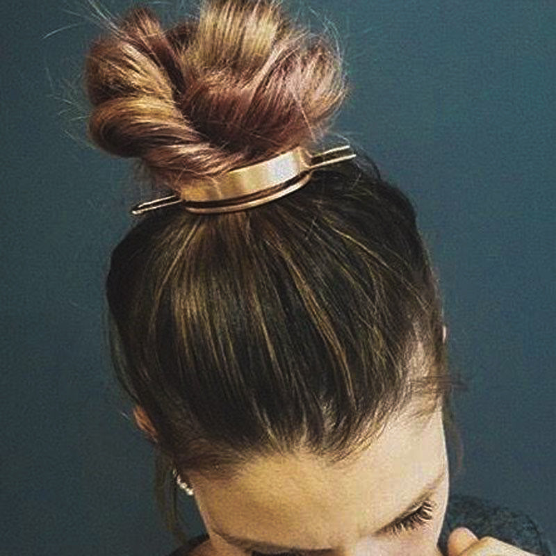 Polished Bun Cuff with Hair Stick