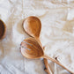 Olive wood serving set utensils