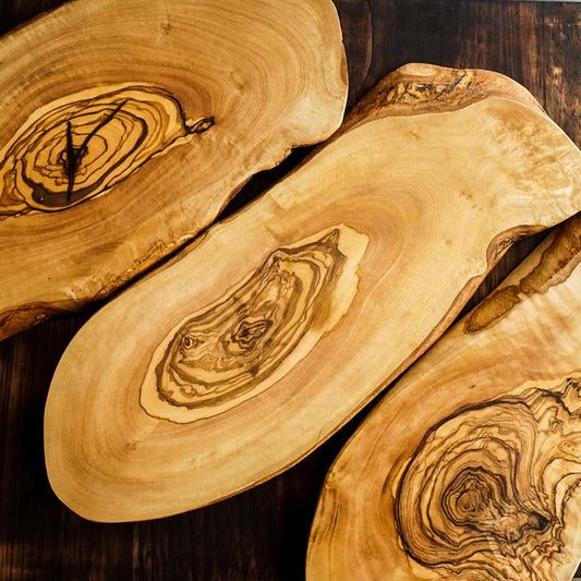 Tunisian Olive Wood Slab Cutting Board