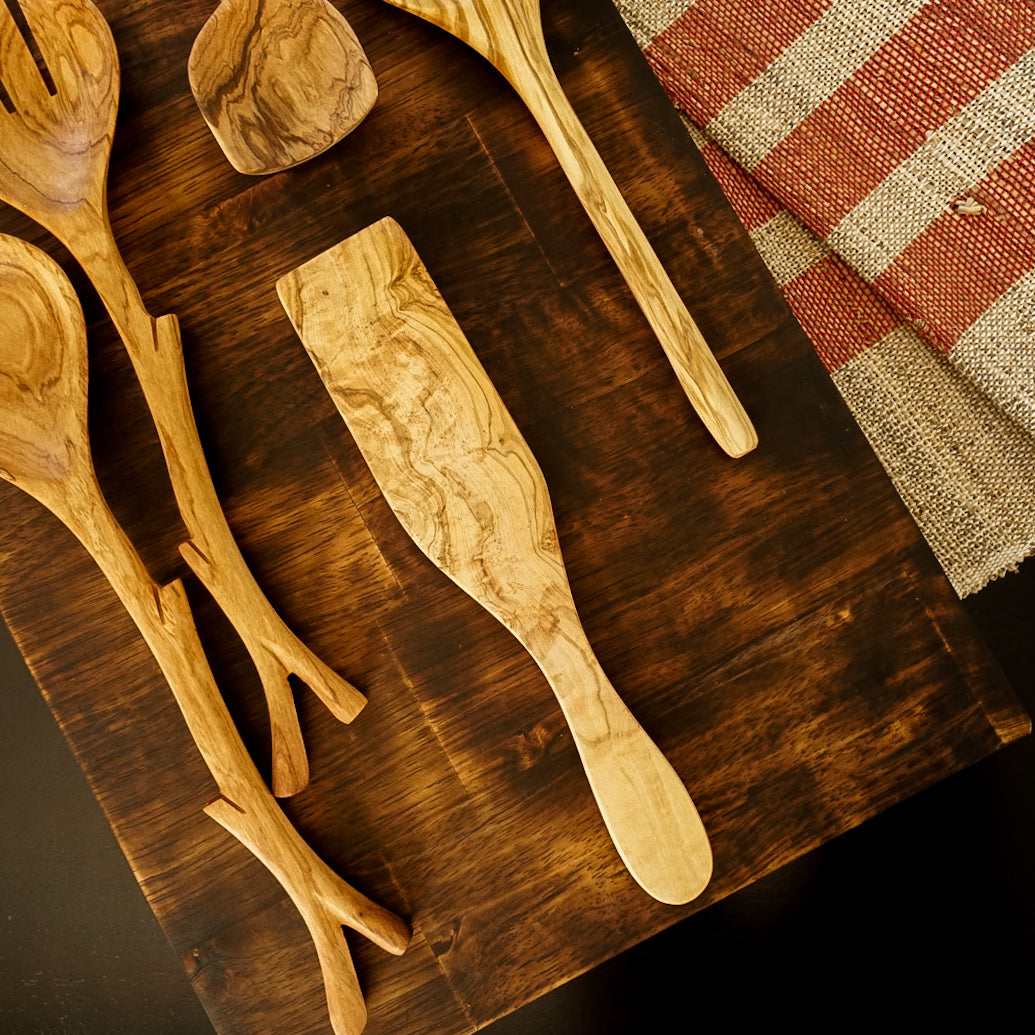 Olive Wood Pastry Server