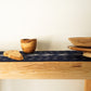 Navy Woven Table Runner with Tassels