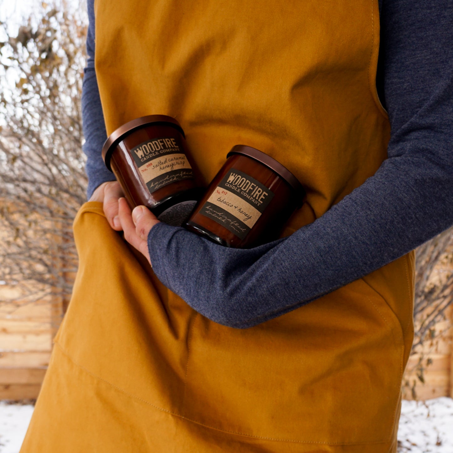 Whiskey Glass Candle - Salted Caramel Honeycrisp