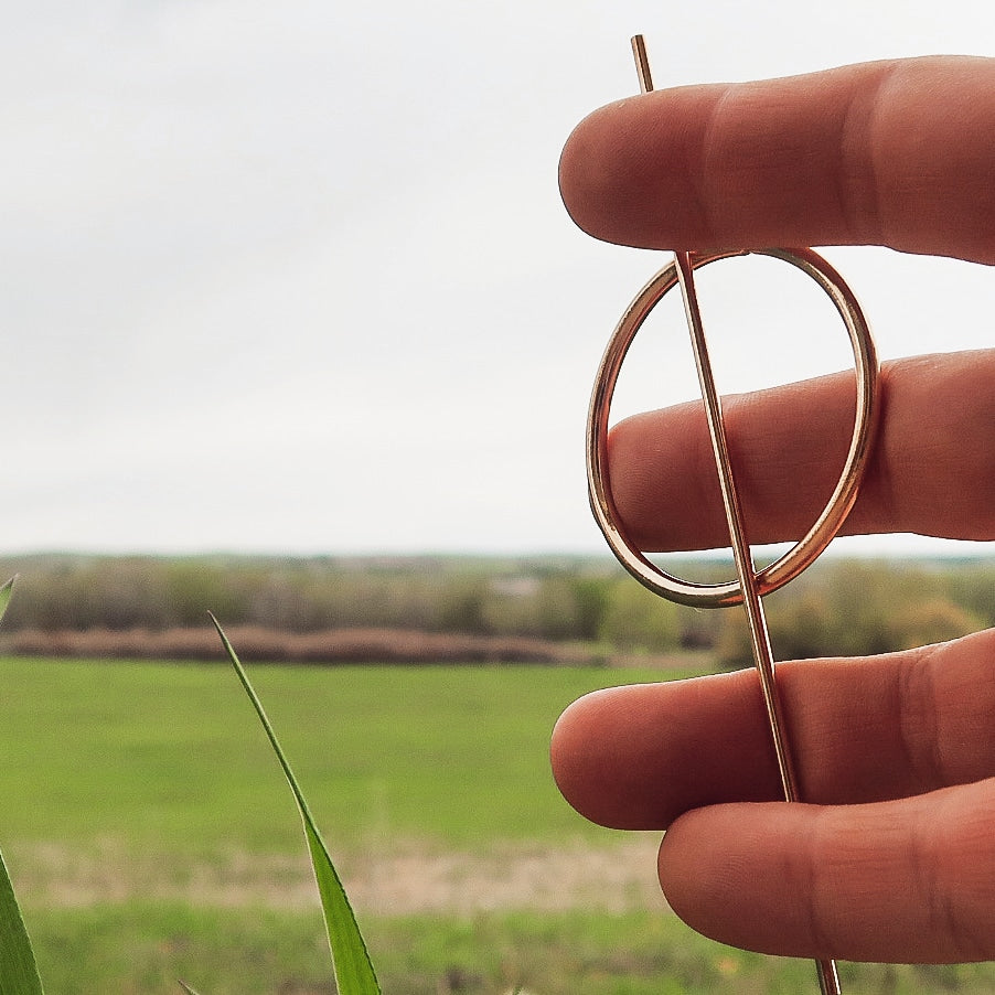 Circle Hair Pin with Stick