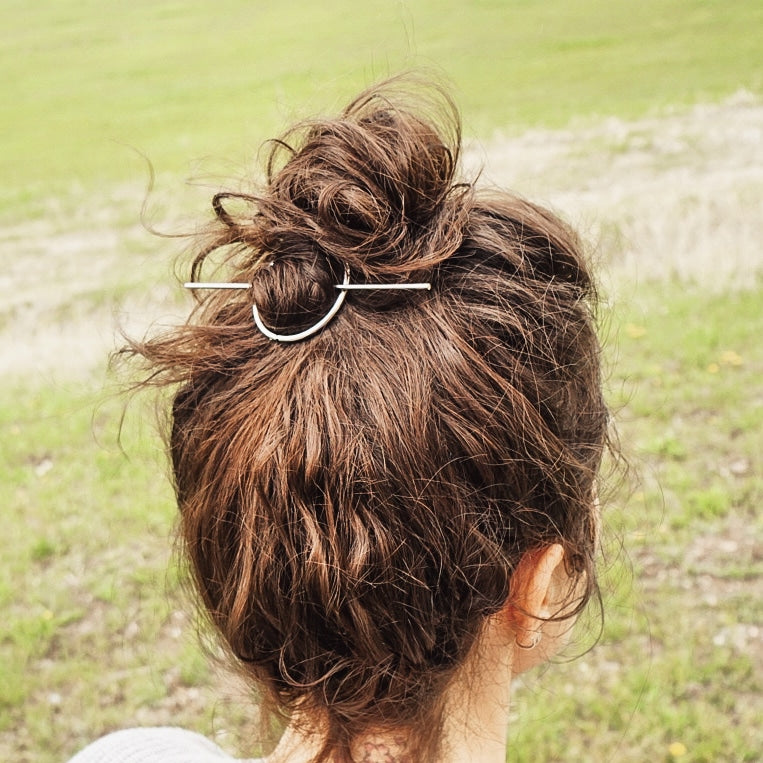 Circle Hair Pin with Stick