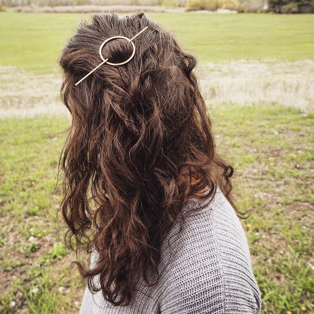 Circle Hair Pin with Stick