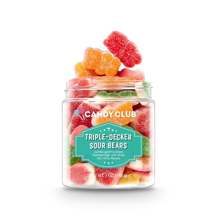 Triple-Decker Candy Sour Gummy Bears