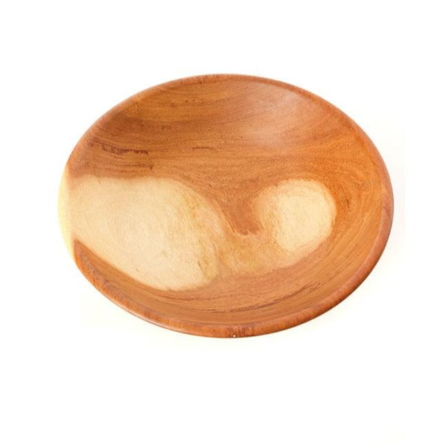 Round Mahogany Salad Bowl