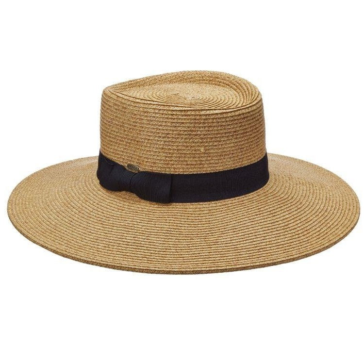 Diego Boater Hat with Black Ribbon