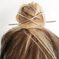 Minimal Wire Bun Cuff with Hair Stick